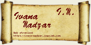 Ivana Madžar vizit kartica